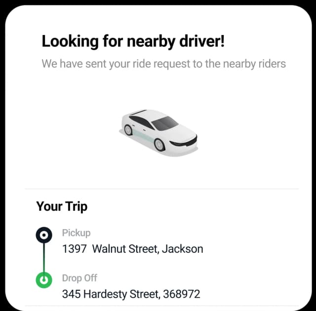 Nearby Rides Finder